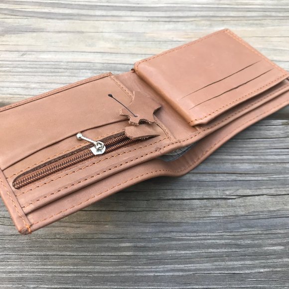 Brown Wallet Handmade Genuine Leather Card Holder - Picture 3 of 10